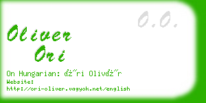 oliver ori business card